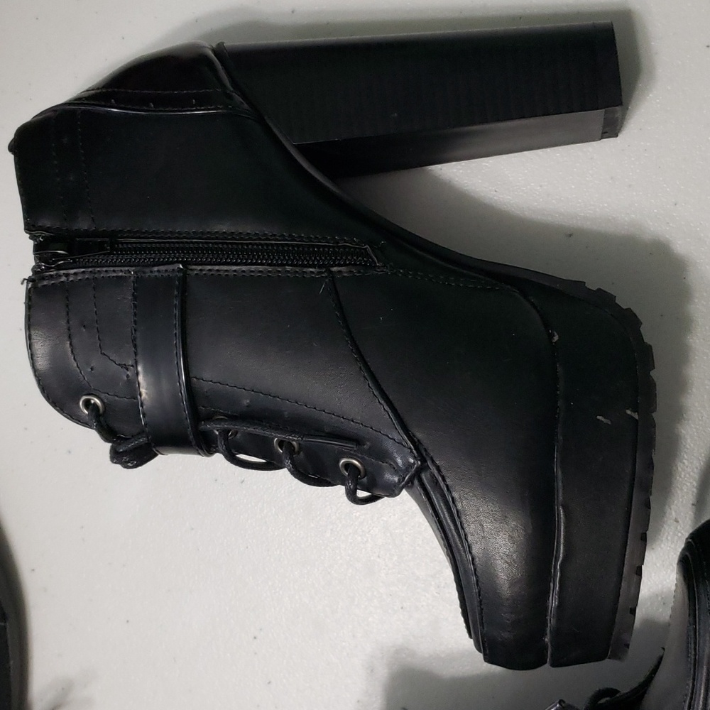 LEILA STONE black high shoes - Picture 6 of 15